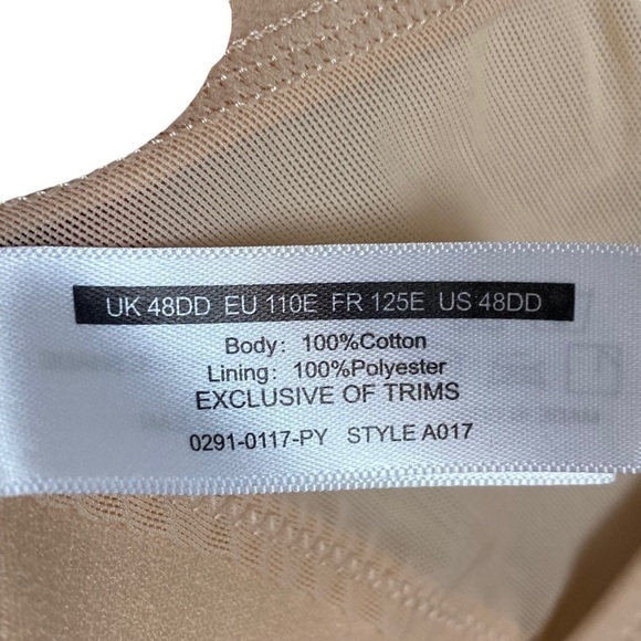 NEW! plus size nursing  bra size 48DD beige - Picture 6 of 7